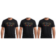 3x Adult Kangaroo/Koala/Wombat Australian Animals T-Shirt Pack - Black (100% Cotton Souvenir Gift Tee Top)