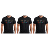 3x Adult Kangaroo/Koala/Wombat Australian Animals T-Shirt Pack - Black (100% Cotton Souvenir Gift Tee Top)