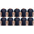 10x Adult Kangaroo/Koala/Wombat Australian Animals T-Shirt Bulk Pack - Navy Blue (100% Cotton Souvenir Gift Tee Top)