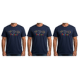 3x Adult Kangaroo/Koala/Wombat Australian Animals T-Shirt Pack - Navy Blue (100% Cotton Souvenir Gift Tee Top)