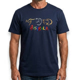Adult Kangaroo/Koala/Wombat Australian Animals T-Shirt - Navy Blue (100% Cotton Souvenir Gift Tee Top)