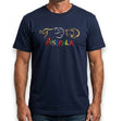 Adult Kangaroo/Koala/Wombat Australian Animals T-Shirt - Navy Blue (100% Cotton Souvenir Gift Tee Top)