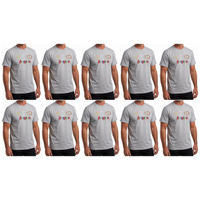 10x Adult Kangaroo/Koala/Wombat Australian Animals T-Shirt Bulk Pack - Grey (100% Cotton Souvenir Gift Tee Top)