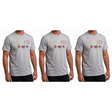 3x Adult Kangaroo/Koala/Wombat Australian Animals T-Shirt Pack - Grey (100% Cotton Souvenir Gift Tee Top)