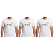 3x Adult Kangaroo/Koala/Wombat Australian Animals T-Shirt Pack - White (100% Cotton Souvenir Gift Tee Top)