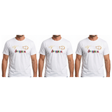3x Adult Kangaroo/Koala/Wombat Australian Animals T-Shirt Pack - White (100% Cotton Souvenir Gift Tee Top)