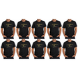 10x Adult Kangaroo Australia T-Shirt Bulk Pack - Black (100% Cotton Souvenir Gift Tee Top)
