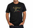 Adult Kangaroo Australia T-Shirt - Black (100% Cotton Souvenir Gift Tee Top)