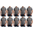 10x Adult Kangaroo Australia T-Shirt Bulk Pack - Grey Marle (100% Cotton Souvenir Gift Tee Top)