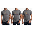 3x Adult Kangaroo Australia T-Shirt Pack - Grey Marle (100% Cotton Souvenir Gift Tee Top)