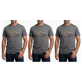 3x Adult Kangaroo Australia T-Shirt Pack - Grey Marle (100% Cotton Souvenir Gift Tee Top)