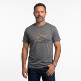 Adult Kangaroo Australia T-Shirt - Grey Marle (100% Cotton Souvenir Gift Tee Top)