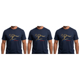 3x Adult Kangaroo Australia T-Shirt Pack - Navy Blue (100% Cotton Souvenir Gift Tee Top)