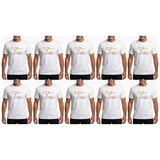 10x Adult Kangaroo Australia T-Shirt Bulk Pack - White (100% Cotton Souvenir Gift Tee Top)