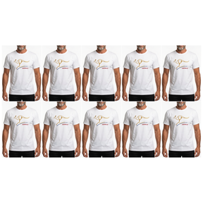 10x Adult Kangaroo Australia T-Shirt Bulk Pack - White (100% Cotton Souvenir Gift Tee Top)