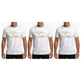 3x Adult Kangaroo Australia T-Shirt Pack - White (100% Cotton Souvenir Gift Tee Top)