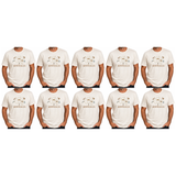 10x Adult Australia Map, Icons & Animals T-Shirt Bulk Pack - Cream (100% Cotton Souvenir Gift Tee Top)
