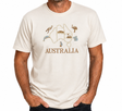 Adult Australia T Shirt Australia Day Souvenir Tee Top 100% Cotton in Cream - XXL