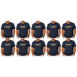 10x Adult Australia Wildlife T-Shirt Bulk Pack - Navy Blue (100% Cotton Souvenir Gift Top)