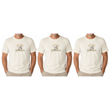 3x Adult Koala Melbourne Australia T-Shirt Pack - Cream (100% Cotton Souvenir Gift Tee Top)