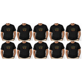 10x Adult Kangaroo Melbourne Australia T-Shirt Bulk Pack - Black (100% Cotton Souvenir Gift Tee Top)
