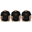 3x Adult Kangaroo Melbourne Australia T-Shirt Pack - Black (100% Cotton Souvenir Gift Tee Top)