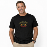 Adult Kangaroo Melbourne Australia T-Shirt - Black (100% Cotton Souvenir Gift Tee Top)