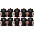10x Adult Kangaroo Down Under Australia T-Shirt Bulk Pack - Black (100% Cotton Souvenir Gift Tee Top)