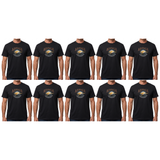 10x Adult Kangaroo Down Under Australia T-Shirt Bulk Pack - Black (100% Cotton Souvenir Gift Tee Top)