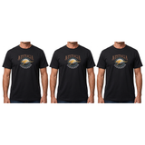 3x Adult Kangaroo Down Under Australia T-Shirt Pack - Black (100% Cotton Souvenir Gift Tee Top)