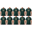 10x Adult Kangaroo Down Under Australia T-Shirt Bulk Pack - Bottle Green (100% Cotton Souvenir Gift Tee Top)