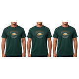 3x Adult Kangaroo Down Under Australia T-Shirt Pack - Bottle Green (100% Cotton Souvenir Gift Tee Top)