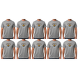 10x Adult Kangaroo Down Under Australia T-Shirt Bulk Pack - Grey (100% Cotton Souvenir Gift Tee Top)