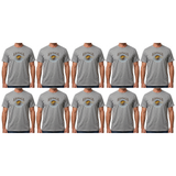 10x Adult Kangaroo Down Under Australia T-Shirt Bulk Pack - Grey (100% Cotton Souvenir Gift Tee Top)