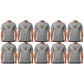 10x Adult Kangaroo Down Under Australia T-Shirt Bulk Pack - Grey (100% Cotton Souvenir Gift Tee Top)