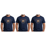 3x Adult Kangaroo Down Under Australia T-Shirt Pack - Navy Blue (100% Cotton Souvenir Gift Tee Top)
