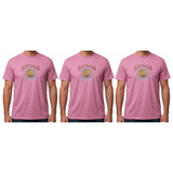 3x Adult Kangaroo Down Under Australia T-Shirt Pack - Pink (100% Cotton Souvenir Gift Tee Top)