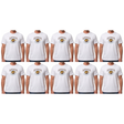 10x Adult Kangaroo Down Under Australia T-Shirt Bulk Pack - White (100% Cotton Souvenir Gift Tee Top)