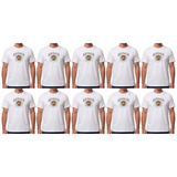 10x Adult Kangaroo Down Under Australia T-Shirt Bulk Pack - White (100% Cotton Souvenir Gift Tee Top)