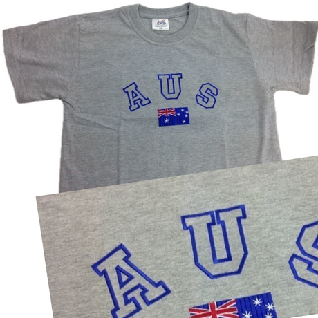 Adult Australian Souvenir T Shirt - Grey (Cotton Blend Tee Top)