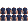 10x Adult Australian "AUS" Flag Souvenir T-Shirt Bulk Pack - Navy Blue (Cotton Blend Tee Top)
