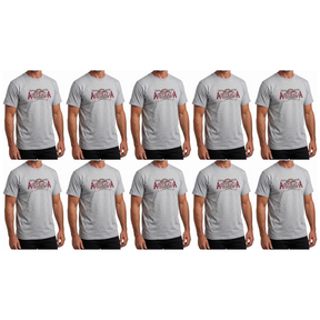 10x Adult Australian Wilderness Souvenir T Shirt Bulk Pack - Grey (100% Cotton Tee Top)