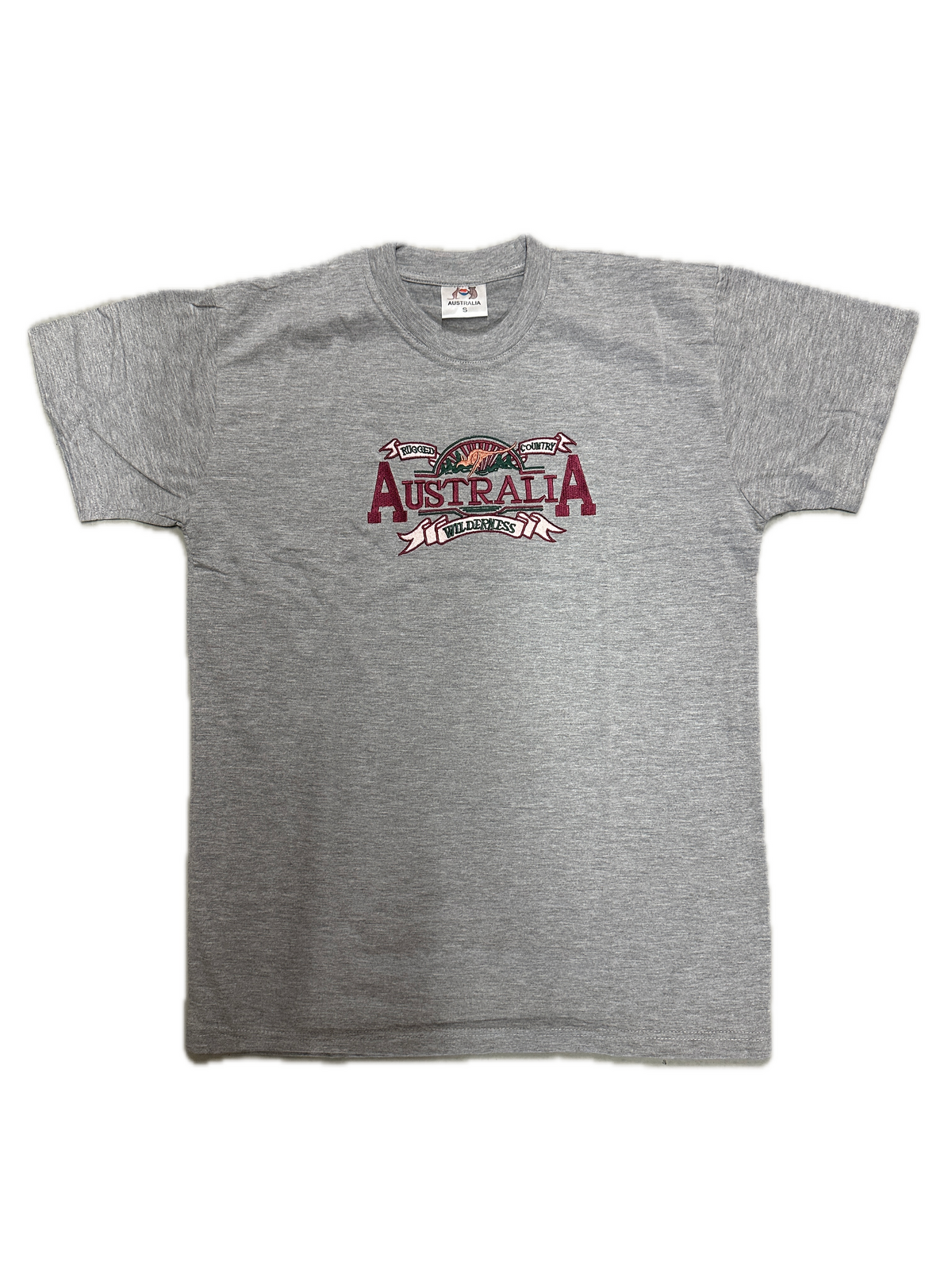 Mens Australia Wilderness T Shirt Souvenir Tee Top 100% Cotton - Grey - XXL