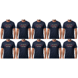 10x Adult Australian Wilderness Souvenir T Shirt Bulk Pack - Navy Blue (100% Cotton Tee Top)
