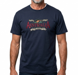 Adult Australian Wilderness Souvenir T Shirt - Navy Blue (100% Cotton Tee Top)