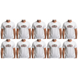 10x Adult Australian Wilderness Souvenir T Shirt Bulk Pack - White (100% Cotton Tee Top)