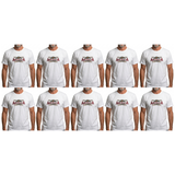 10x Adult Australian Wilderness Souvenir T Shirt Bulk Pack - White (100% Cotton Tee Top)