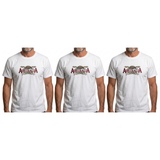 3x Adult Australian Wilderness Souvenir T Shirt Pack - White (100% Cotton Tee Top)