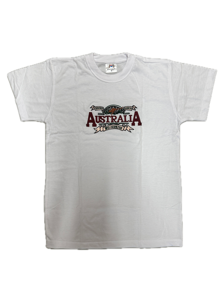 Mens Australia Wilderness T Shirt Souvenir Tee Top 100% Cotton - White - XL
