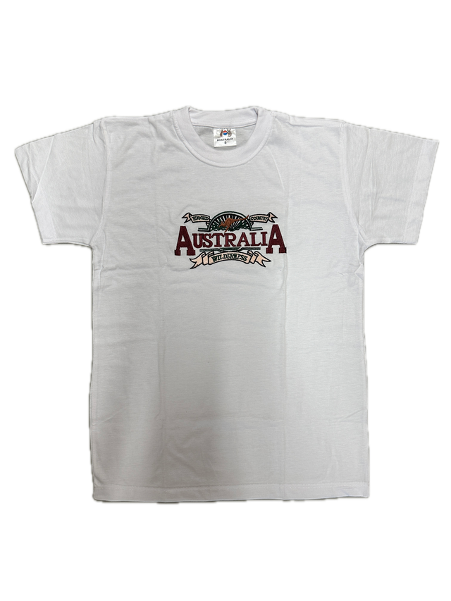 Mens Australia Wilderness T Shirt Souvenir Tee Top 100% Cotton - White - XL